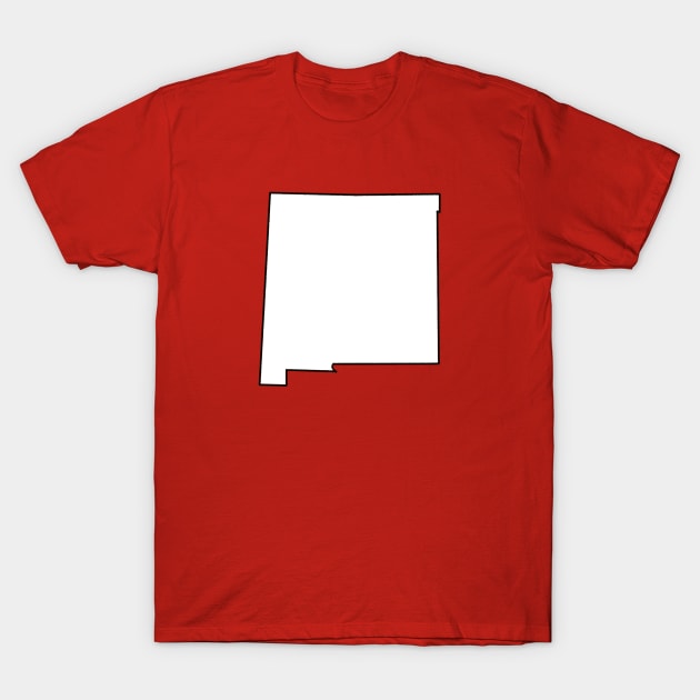 New Mexico - Blank Outline T-Shirt by loudestkitten